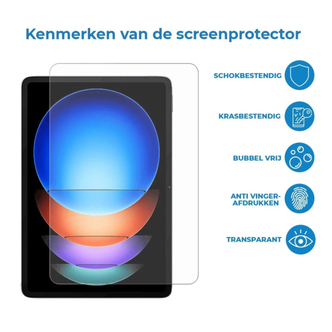 Case2go - Tablet Screenprotector geschikt voor Huawei MatePad SE (2024) - 11 inch - Tempered Glass - Case Friendly - Transparant