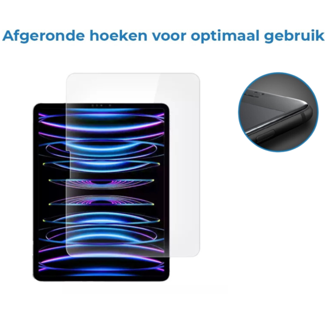 Case2go - Tablet Screenprotector geschikt voor Apple iPad Air 13 (2024/2025) - 13 Inch - Tempered Glass - Case Friendly - Transparant