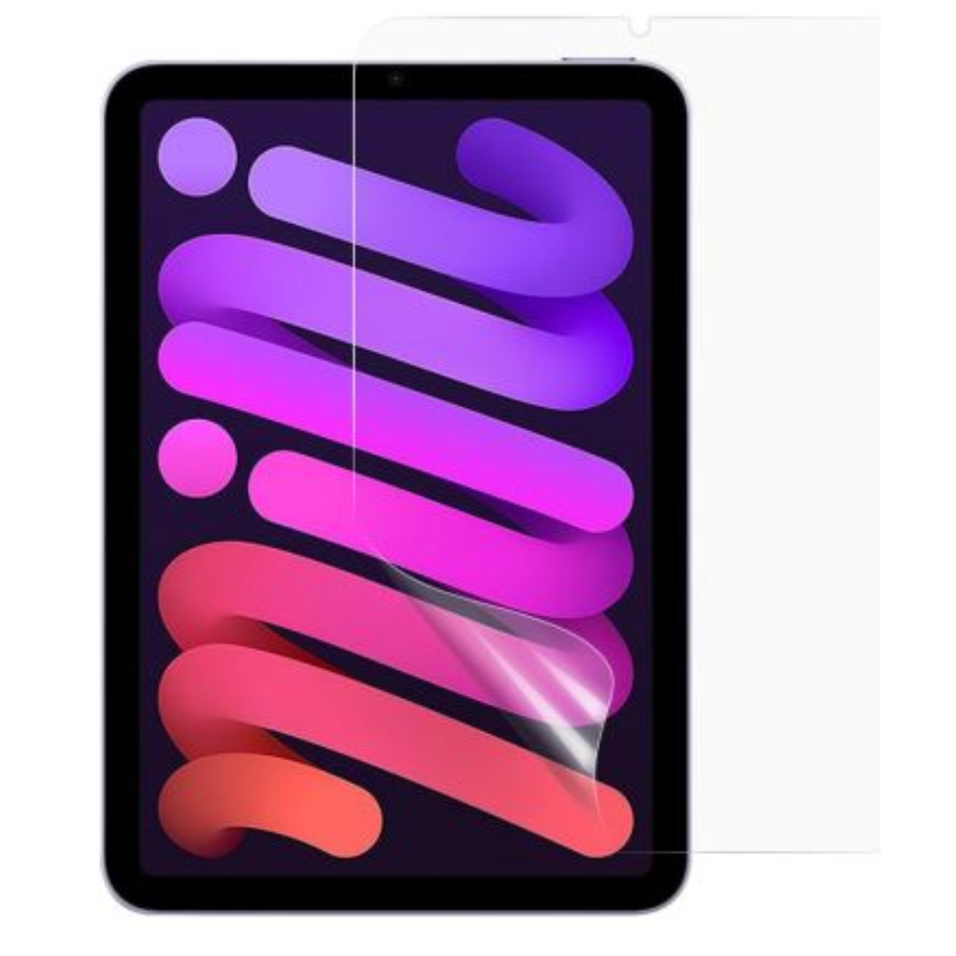 Case2go - Tablet Screenprotector geschikt voor Apple iPad Mini 7 - 8.3 Inch - Tempered Glass - Case Friendly - Transparant afbeelding
