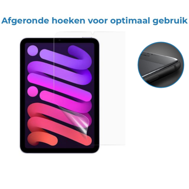Case2go - Tablet Screenprotector geschikt voor Apple iPad Mini 7 - 8.3 Inch - Tempered Glass - Case Friendly - Transparant