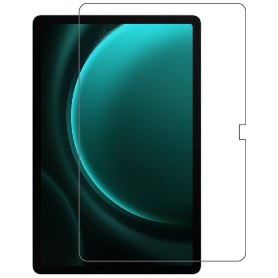 Case2go - Tablet Screenprotector geschikt voor Samsung Galaxy Tab S9 FE Plus - 12.4 Inch - Tempered Glass - Case Friendly - Transparant afbeelding