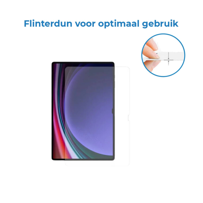 Case2go - Tablet Screenprotector geschikt voor Samsung Galaxy Tab S10 Plus - 12.4 Inch - Tempered Glass - Case Friendly - Transparant