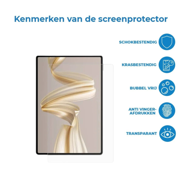 Case2go - Tablet Screenprotector geschikt voor Huawei MatePad Pro (2024) - 12.2 Inch - Tempered Glass - Case Friendly - Transparant