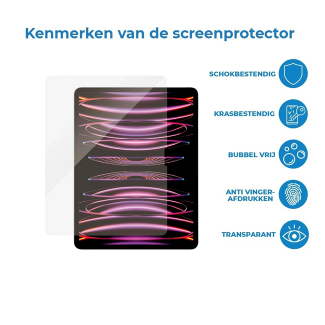 Case2go - Tablet Screenprotector geschikt voor Huawei MatePad Pro (2024) - 11 Inch - Tempered Glass - Case Friendly - Transparant