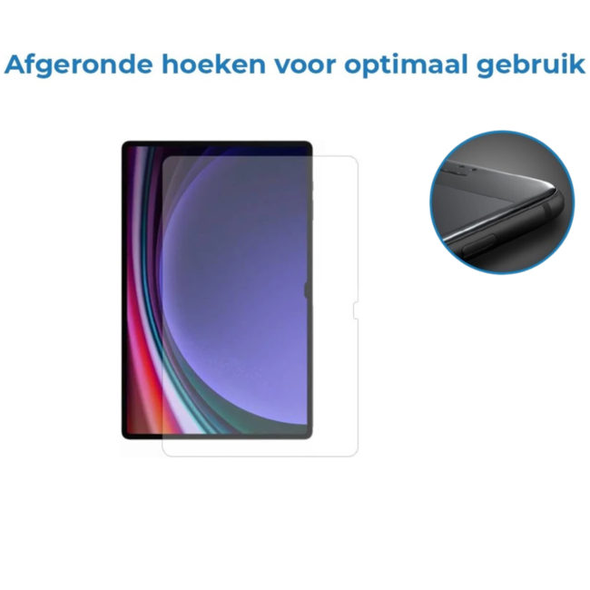 Case2go - Tablet Screenprotector geschikt voor Samsung Galaxy Tab S10 Ultra - 14.6 Inch - Tempered Glass - Case Friendly - Transparant