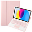 Case2go - Bluetooth Toetsenbord hoes geschikt voor Apple iPad 11 (2025) A16 / Apple iPad 10.9 Inch (2022) - QWERTY - Auto Wake/Sleep functie - Met Pencil Houder - Touchpad - Roze