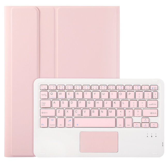 Case2go - Bluetooth Toetsenbord hoes geschikt voor Apple iPad 11 (2025) A16 / Apple iPad 10.9 Inch (2022) - QWERTY - Auto Wake/Sleep functie - Met Pencil Houder - Touchpad - Roze