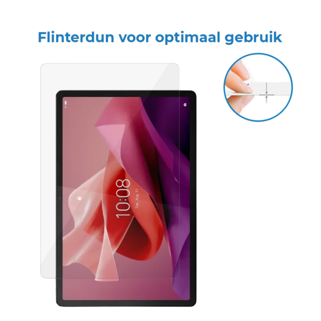 Case2go - Tablet Screenprotector geschikt voor Lenovo Tab P12  - 12.7 Inch - Tempered Glass - Case Friendly - Transparant