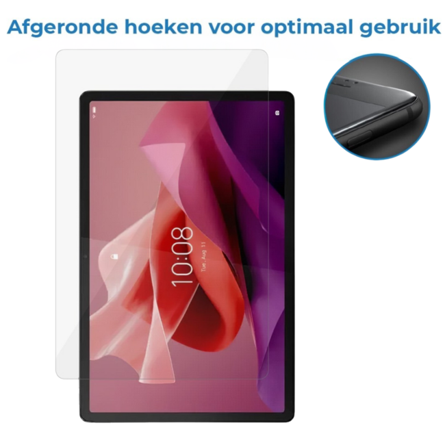 Case2go - Tablet Screenprotector geschikt voor Lenovo Tab P12  - 12.7 Inch - Tempered Glass - Case Friendly - Transparant