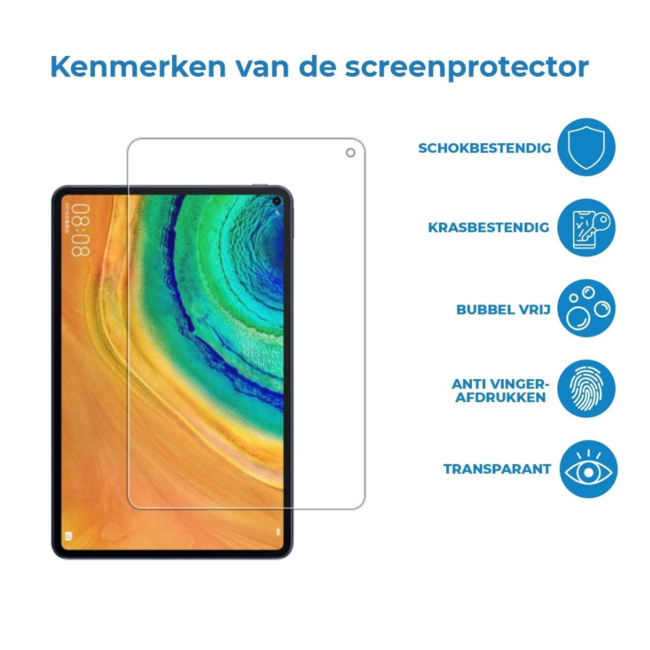 Case2go - Tablet Screenprotector geschikt voor Huawei MatePad SE - 10.4 Inch - Tempered Glass - Case Friendly - Transparant