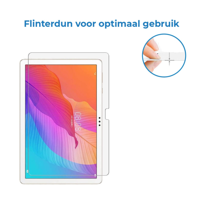 Case2go - Tablet Screenprotector geschikt voor Huawei MatePad T10 - Tempered Glass - Case Friendly - Transparant