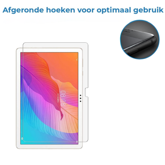 Case2go - Tablet Screenprotector geschikt voor Huawei MatePad T10 - Tempered Glass - Case Friendly - Transparant