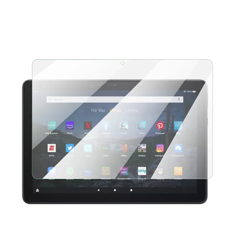 Case2go - Tablet Screenprotector geschikt voor Amazon Fire HD 8 Plus (2022) - Tempered Glass - Case Friendly - Transparant afbeelding