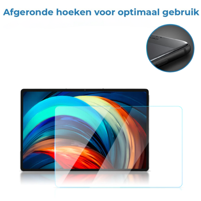 Case2go - Tablet Screenprotector geschikt voor Lenovo Tab P12 Pro - Tempered Glass - Case Friendly - Transparant