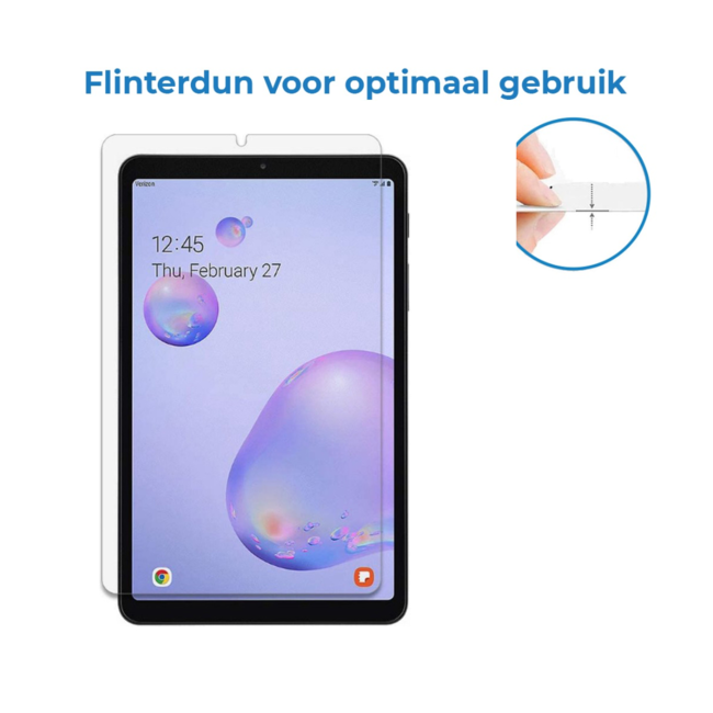 Case2go - Tablet Screenprotector geschikt voor Samsung Galaxy Tab A (2020) - 8.4 Inch - Tempered Glass - Case Friendly - Transparant
