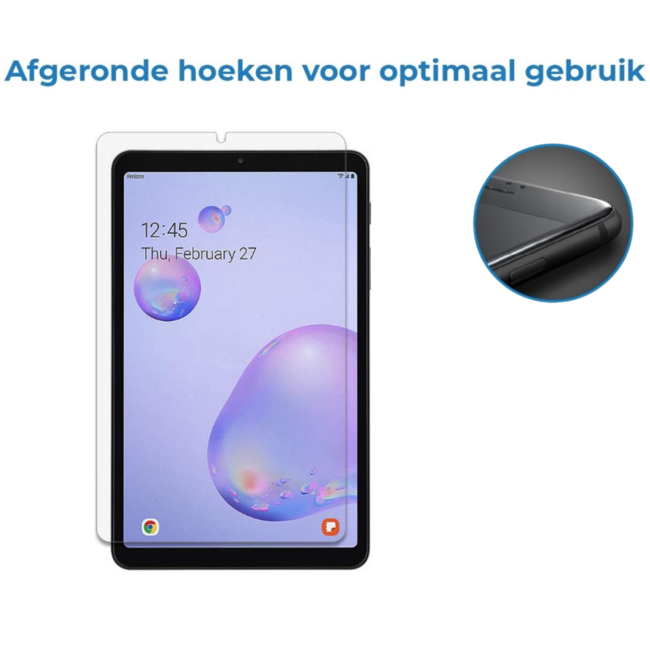 Case2go - Tablet Screenprotector geschikt voor Samsung Galaxy Tab A (2020) - 8.4 Inch - Tempered Glass - Case Friendly - Transparant