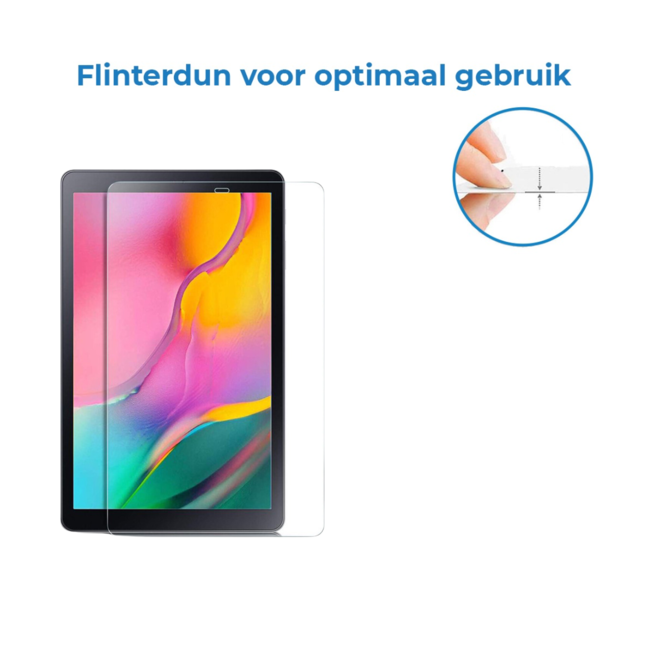 Case2go - Tablet Screenprotector geschikt voor Samsung Galaxy Tab A 8.0 (2019) - Tempered Glass - Case Friendly - Transparant