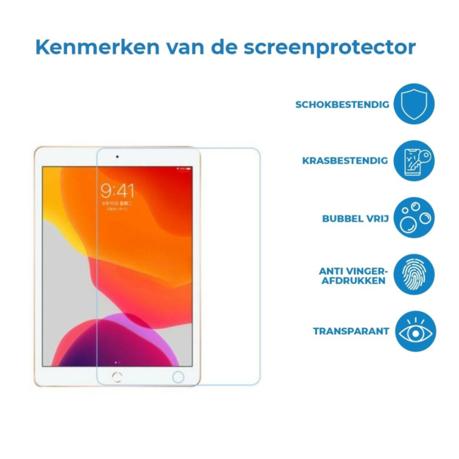 Case2go - Tablet Screenprotector geschikt voor iPad Mini 5 (2019) - Tempered Glass - Case Friendly - Transparant