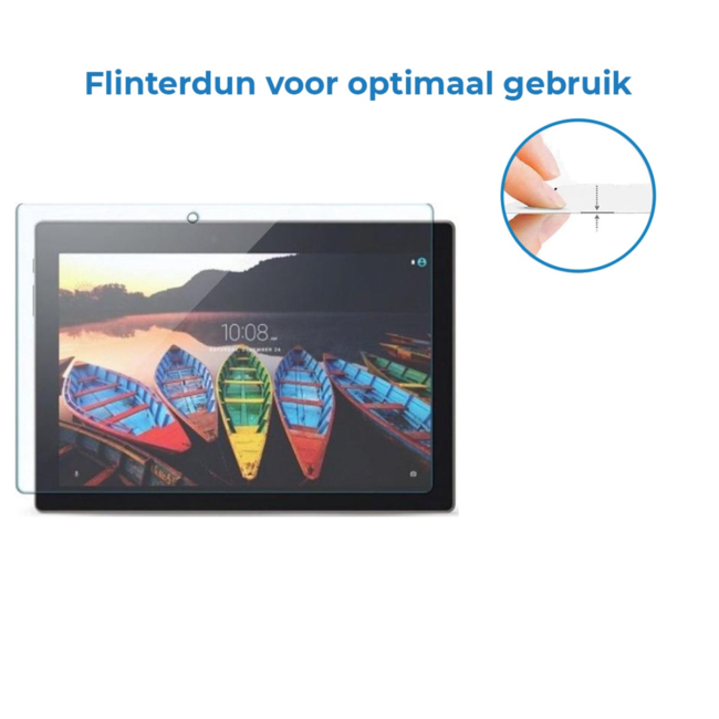 Case2go - Screenprotector geschikt voor Lenovo Tab 10 (TB-X103F) - 10.1 Inch - Tempered Glass Screenprotector - Case Friendly - Transparant
