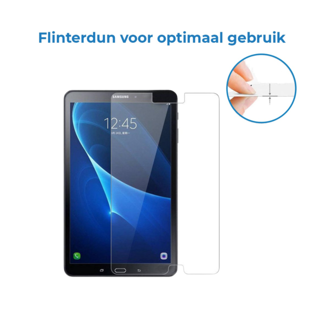 Case2go - Tablet Screenprotector geschikt voor Samsung Galaxy Tab A 10.1 (2016/2018) - 10.1 Inch - Tempered Glass - Case Friendly - Transparant