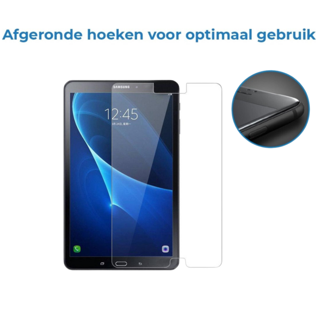 Case2go - Tablet Screenprotector geschikt voor Samsung Galaxy Tab A 10.1 (2016/2018) - 10.1 Inch - Tempered Glass - Case Friendly - Transparant