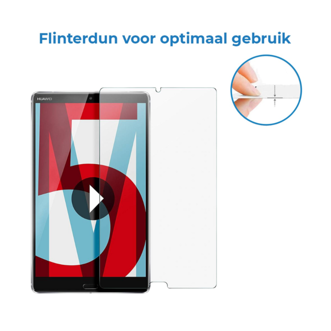 Case2go - Tablet Screenprotector geschikt voor Huawei MediaPad M5 - 8.4 Inch - Tempered Glass - Case Friendly - Transparant