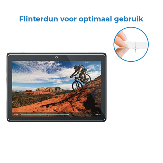 Case2go - Tablet Screenprotector geschikt voor Lenovo Tab E10 (TB-X104F)  - 10.1 Inch - Tempered Glass - Case Friendly - Transparant