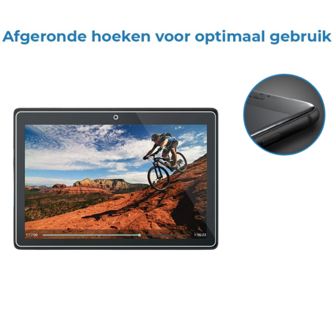 Case2go - Tablet Screenprotector geschikt voor Lenovo Tab E10 (TB-X104F)  - 10.1 Inch - Tempered Glass - Case Friendly - Transparant