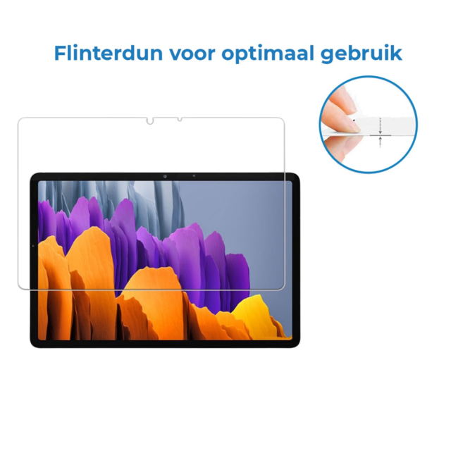 Case2go - Tablet Screenprotector geschikt voor Samsung Galaxy Tab S7 (2020) - 11 Inch - Tempered Glass - Case Friendly - Transparant