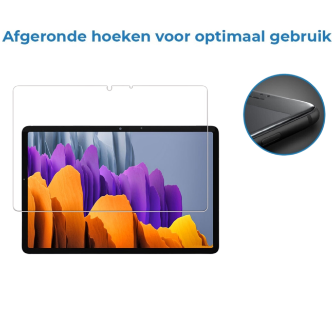 Case2go - Tablet Screenprotector geschikt voor Samsung Galaxy Tab S7 (2020) - 11 Inch - Tempered Glass - Case Friendly - Transparant