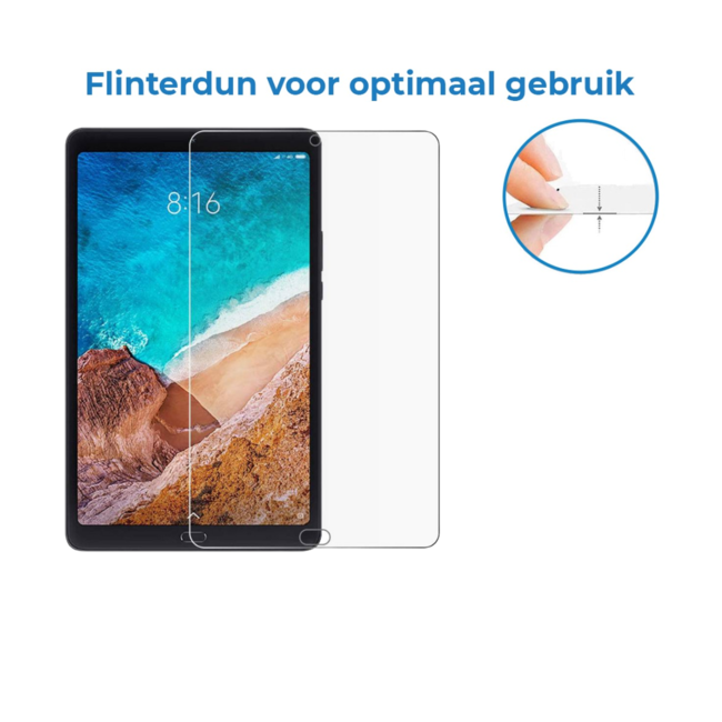 Case2go - Tablet Screenprotector geschikt voor Xiaomi Mi Pad 4 Plus - 10.1 Inch - Tempered Glass - Case Friendly - Transparant