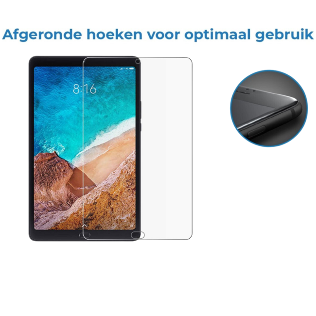 Case2go - Tablet Screenprotector geschikt voor Xiaomi Mi Pad 4 Plus - 10.1 Inch - Tempered Glass - Case Friendly - Transparant