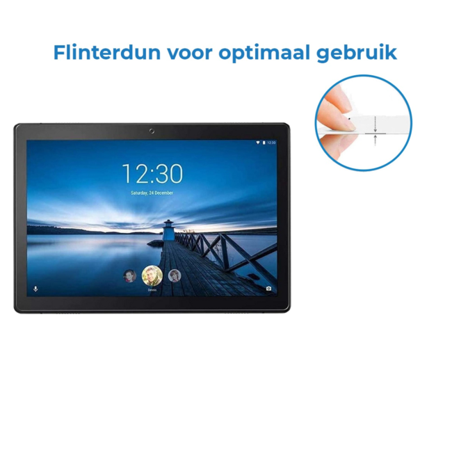 Case2go - Tablet Screenprotector geschikt voor Lenovo Tab M10 FHD - (2020) - 10.1 inch -  Tempered Glass - Case Friendly - Transparant