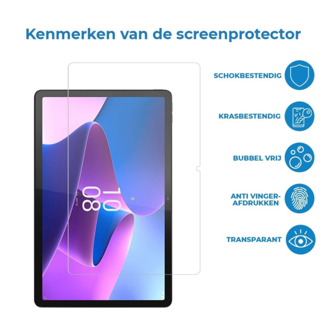 Case2go - Tablet Screenprotector geschikt voor Huawei MatePad 10.4 (2020/2022) - Tempered Glass - Case Friendly - Transparant
