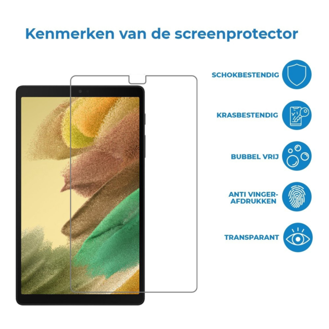 Case2go - Tablet Screenprotector geschikt voor Lenovo Tab M10 Plus - 2de generatie - Tempered Glass - Case Friendly - Transparant