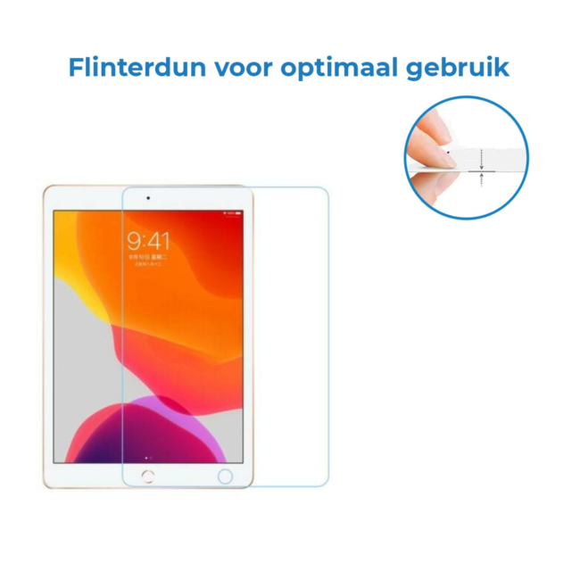 Case2go - Tablet Screenprotector geschikt voor Apple iPad 9.7 (2017) - Tempered Glass - Case Friendly - Transparant