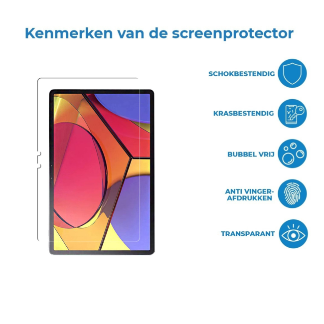 Case2go - Tablet Screenprotector geschikt voor Lenovo Tab P11 - Tempered Glass - Case Friendly - Transparant