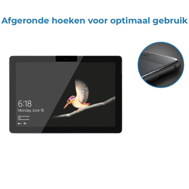 Case2go - Tablet Screenprotector geschikt voor Microsoft Surface Go 2 - 10.5 Inch - Tempered Glass - Case Friendly - Transparant