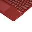 Toetsenbord geschikt voor Microsoft Surface Pro 9/10/11/Pro X - QWERTY - Bluetooth Toetsenbord Cover - Met Touchpad en Toetsenbord Verlichting - Donker Rood