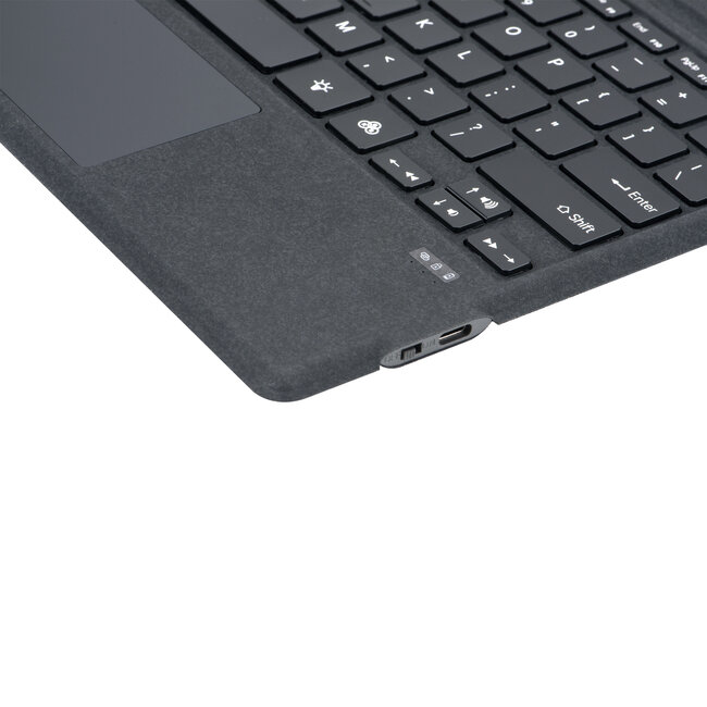 Toetsenbord geschikt voor Microsoft Surface Pro 4/6/7 - QWERTY - Bluetooth Toetsenbord Cover - Met Touchpad en Toetsenbord verlichting - draadloos toetsenbord - QWERTY - Grijs