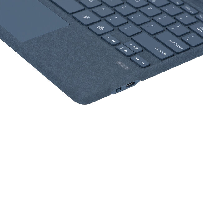 Toetsenbord geschikt voor Microsoft Surface Pro 4/6/7 - QWERTY - Bluetooth Toetsenbord Cover - Met Touchpad en Toetsenbord verlichting - draadloos toetsenbord - QWERTY - Blauw
