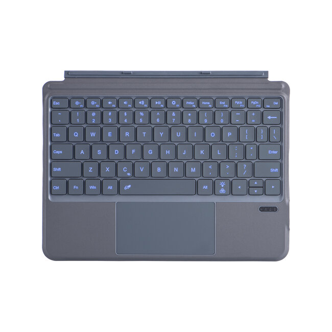 Toetsenbord geschikt voor Microsoft Surface Go / Go 2 / Go 3 / Go 4 - QWERTY - Bluetooth Toetsenbord Cover - Met Touchpad en Toetsenbord Verlichting - draadloos toetsenbord - QWERTY - Grijs