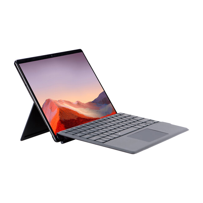 Toetsenbord geschikt voor Microsoft Surface Pro 9/10/11/Pro X - QWERTY - Bluetooth Toetsenbord Cover - Met Touchpad en Toetsenbord Verlichting - draadloos toetsenbord - QWERTY - Grijs