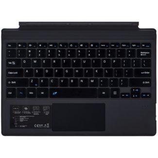 Case2go Toetsenbord geschikt voor Microsoft Surface Pro 4/6/7 - QWERTY - Bluetooth Toetsenbord Cover - Met Touchpad - Donker Grijs