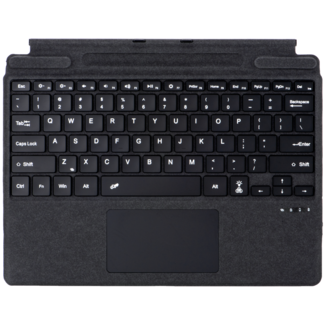 Case2go Toetsenbord geschikt voor Microsoft Surface Pro 9/10/11/Pro X - QWERTY - Bluetooth Toetsenbord Cover - Met Touchpad en Toetsenbord Verlichting - draadloos toetsenbord - QWERTY - Zwart