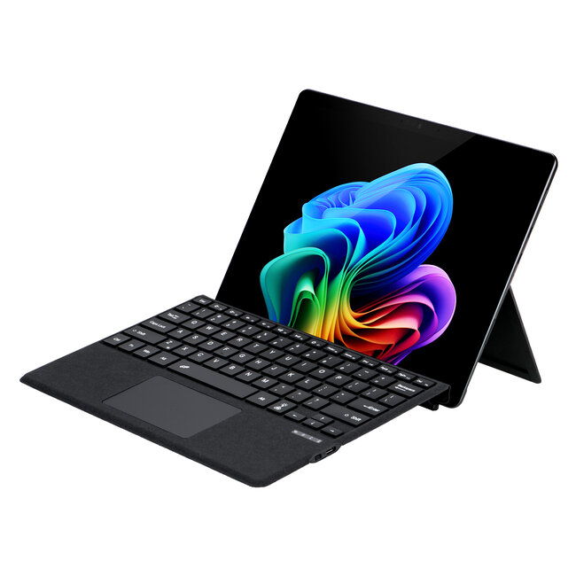 Toetsenbord geschikt voor Microsoft Surface Pro 9/10/11/Pro X - QWERTY - Bluetooth Toetsenbord Cover - Met Touchpad en Toetsenbord Verlichting - draadloos toetsenbord - QWERTY - Zwart