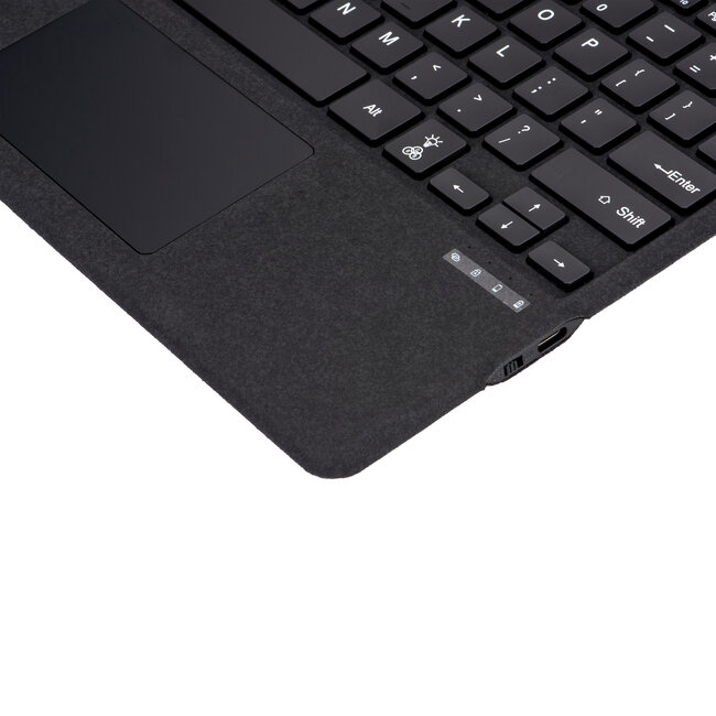 Toetsenbord geschikt voor Microsoft Surface Pro 9/10/11/Pro X - QWERTY - Bluetooth Toetsenbord Cover - Met Touchpad en Toetsenbord Verlichting - draadloos toetsenbord - QWERTY - Zwart