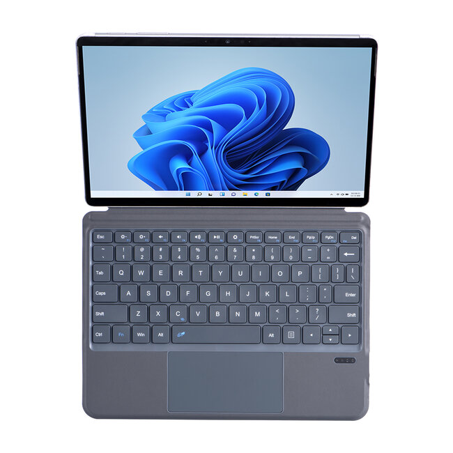 Toetsenbord geschikt voor Microsoft Surface Go / Go 2 / Go 3 / Go 4 - QWERTY - Bluetooth Toetsenbord Cover - Met Touchpad - draadloos toetsenbord - QWERTY - Grijs