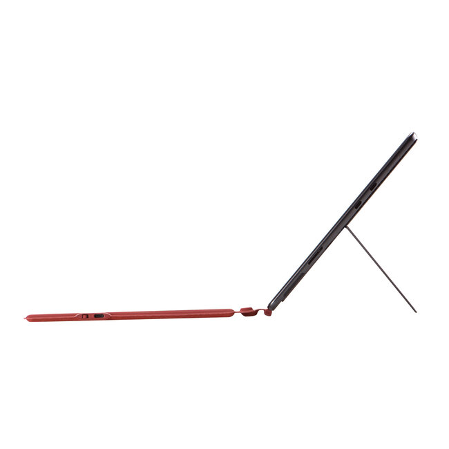 Toetsenbord geschikt voor Microsoft Surface Pro 9/10/11/Pro X - QWERTY - Bluetooth Toetsenbord Cover - Met Touchpad en Toetsenbord Verlichting - draadloos toetsenbord - QWERTY - Rood