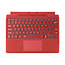 Toetsenbord geschikt voor Microsoft Surface Pro 9/10/11/Pro X - QWERTY - Bluetooth Toetsenbord Cover - Met Touchpad en Toetsenbord Verlichting - draadloos toetsenbord - QWERTY - Rood